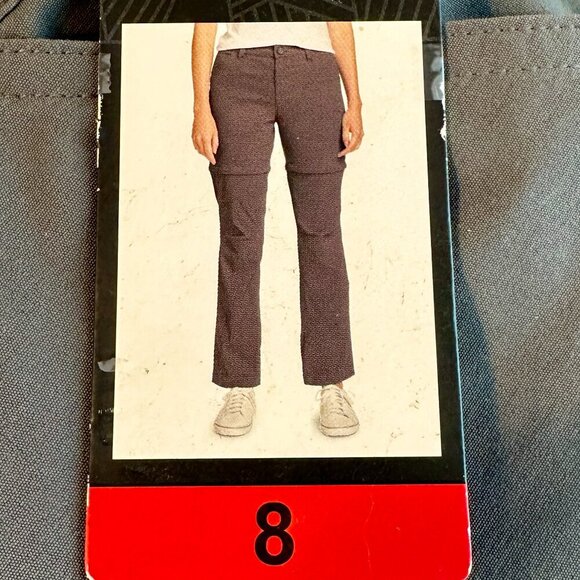 Eddie Bauer Women's Convertible Pant Size 8 Grey Adjustable Length UPF 50+ (NEW) - Picture 3 of 15